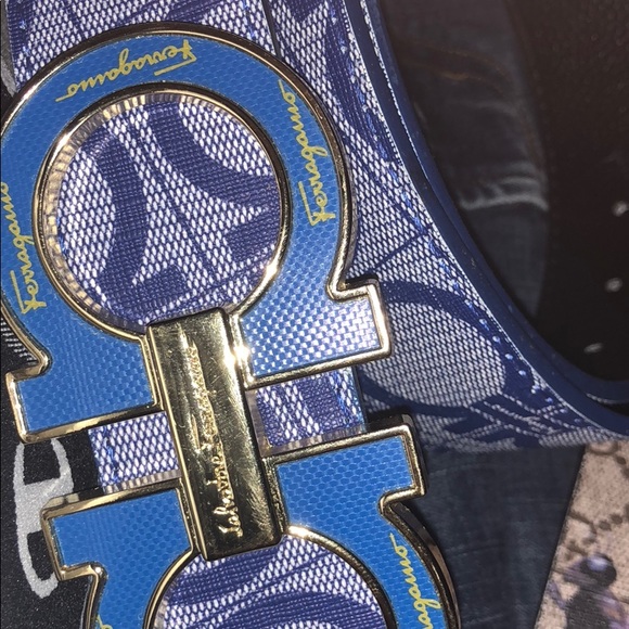 Blue Ferragamo belt, perfect condition - Picture 1 of 1